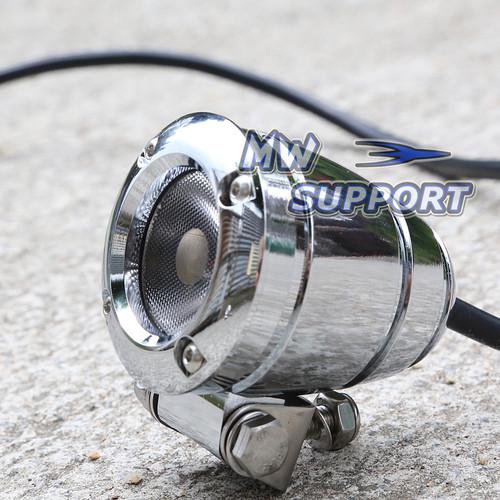 Chrome billet bullet 10w led mini aux spot lights 25 degree beam riding light