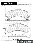 Centric parts 105.09741 rear super premium ceramic pads