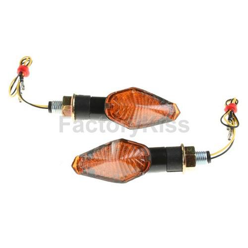 New 2 x mini amber led turn signal indicator for kawasaki zx 6r 9r 10r