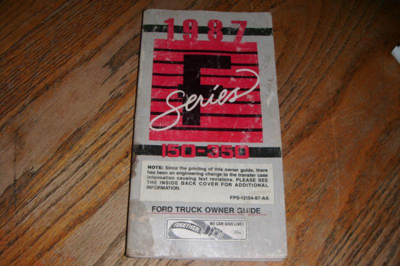 1987 ford truck owner's manual 