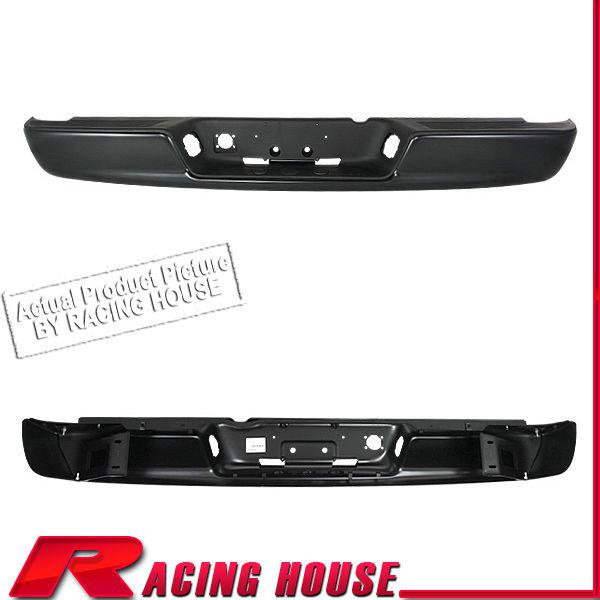 Rear step bumper replacement steel bar w/ pad 02-03 dodge ram 1500 slt st black