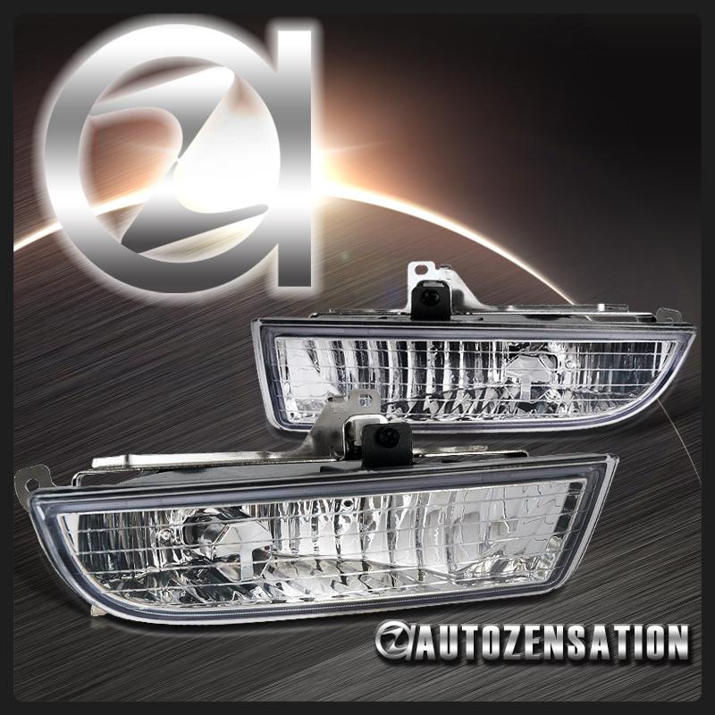 97-01 prelude clear driving fog lamps bumper lights w/switch+aluminum bracket