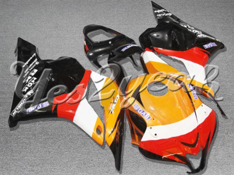 Injection molded fit cbr600rr 2009 2010 2011 2012 orange black fairing zn1011