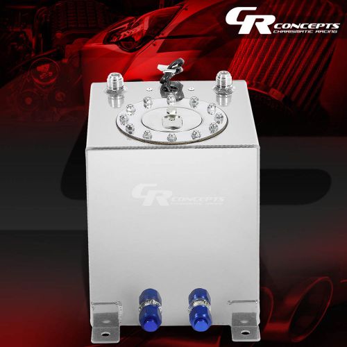 2.5 gallon/9.5l lightweight polished aluminum gas fuel cell tank+level sender