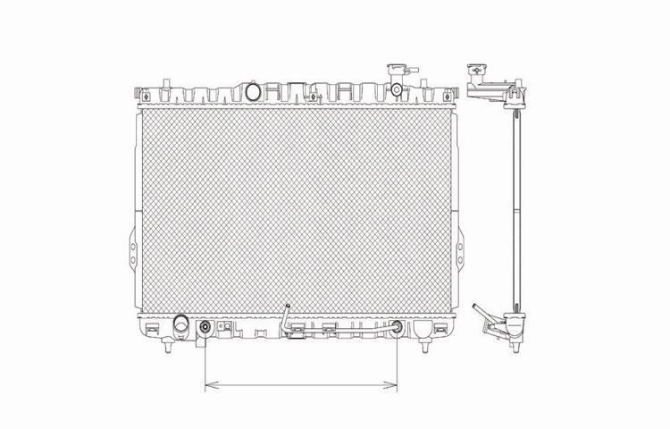 Replacement radiator 01-06 fit hyundai santa fe auto / man 2.4 2.7l l4 v6