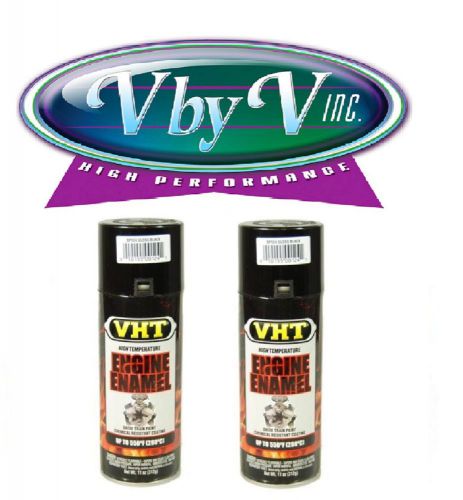 Vht sp124 gloss black engine enamel 1(pr) w/spray grip temp rating 550-f each