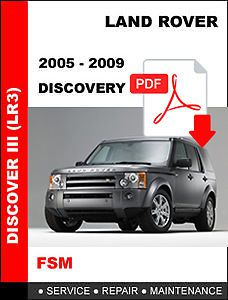 Land rover discovery 3 2005 2006 2007 2008 2009 factory service repair manual