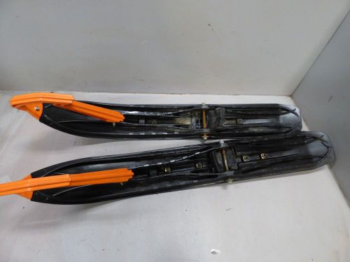 2015 15 arctic cat m8 m8000 front ski set pair orange handles skis 3603236