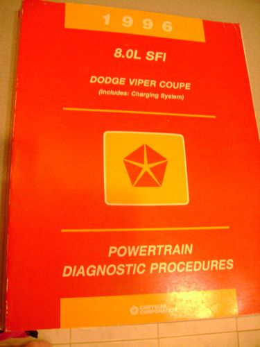 1996 8.0l sfi dodge viper coupe powertrain diagostic procedures book