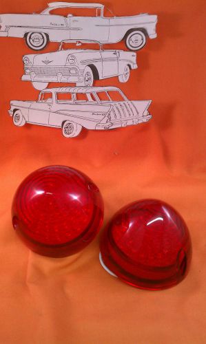 1956 chevy red break light pair taillight lens led sedan wagon hardtop nomad