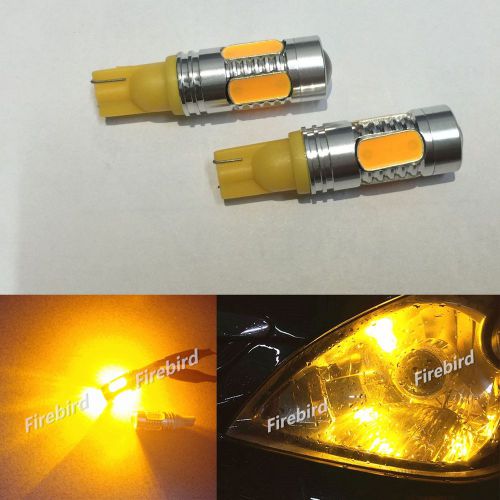 2 x amber orange t10 t15 7.5w lens cree led q5 high power car signal tail turn