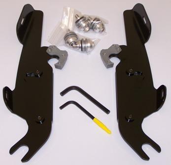 Memphis shades fats/slim windshields, trigger-lock mount kit, black mem8988