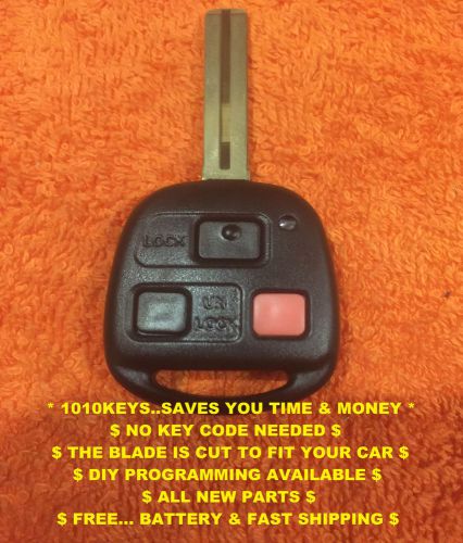 &#034;pre-cut&#034; diy program 3 button fob remote key with red button listed models 03-p