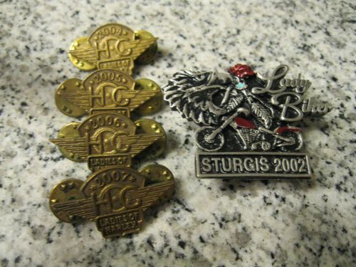 Ladies of harley pins 2004 2005 2006 2007 + lady of sturgis 2002 loh lot