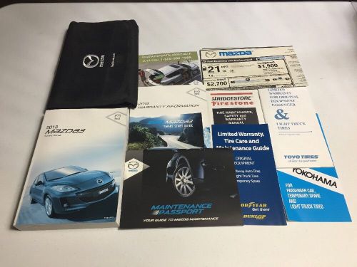 2013 mazda 3 owners manual set + free shipping mazda3 case and quick guide