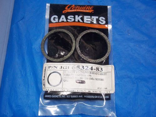 Harley evo twin cam xl james exhaust seal gaskets flat  (2) 65324-83 84-later