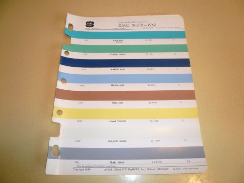 1960 gmc truck acme color chips