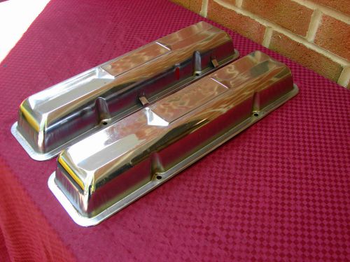 65 66 chevelle nova impala elcamino ss 327 l79 chrome gm valve covers stamped o