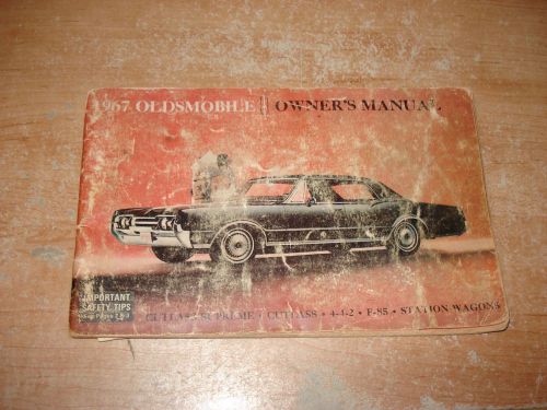 1967 oldsmobile owners manual original cutlass 442 f-85 station wagons rare