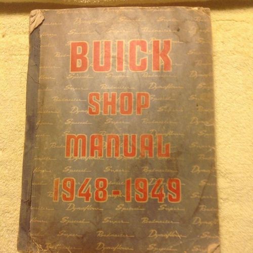 Buick shop manual 1948-1949 original service book