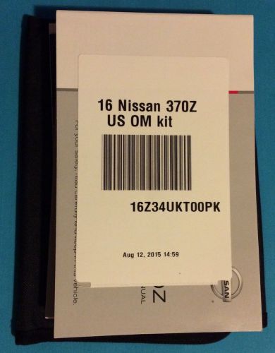 2016 nissan 370z  owners manual with navigation book in great condition