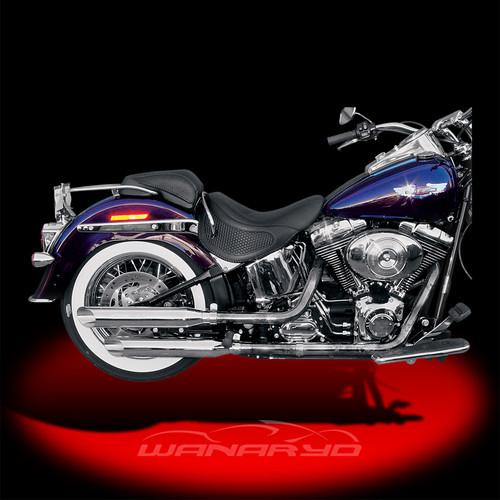 Drag specialties 3" slip-on mufflers, slash out for 2008-2013 harley softail