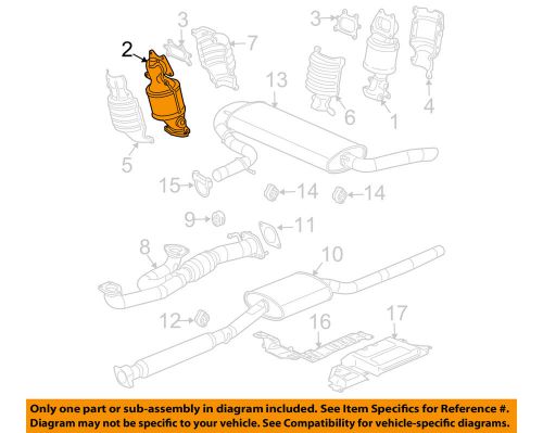 Saturn gm oem 04-07 vue 3.5l-v6-catalytic converter 12581992