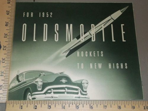 1952 oldsmobile brochure folder