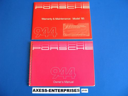 85 - 1985 porsche 944 owners drivers manual + warranty maintenance book # j149