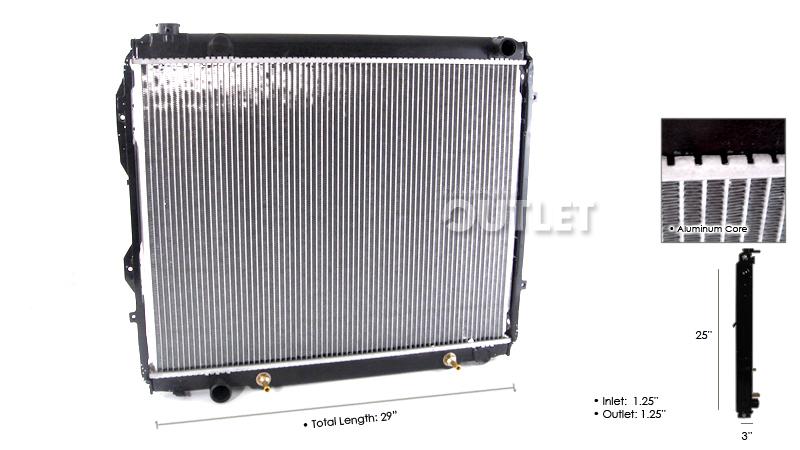 2000 2001 2002 2003 2004 toyota tundra 3.4l v6 radiator 00 01 02 03 04 at mt new