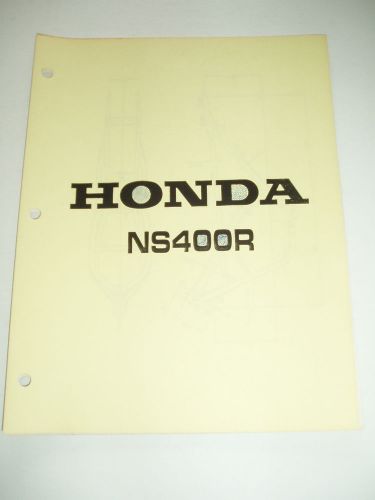 Honda ns400r dealer service tech training manual