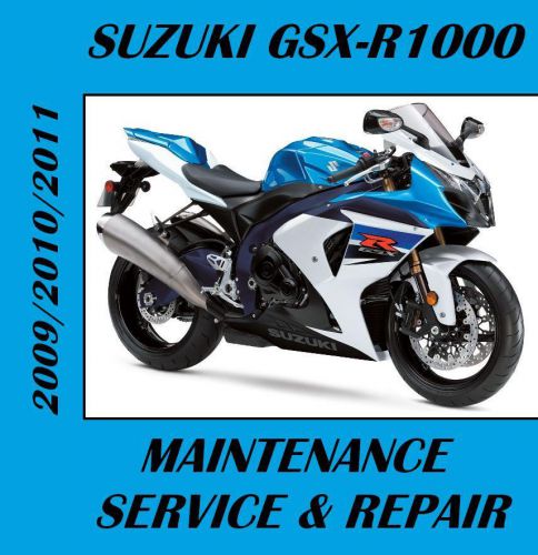 Suzuki gsxr1000 gsxr 1000 service repair maintenance manual 2009 2010 2011 gsx-r