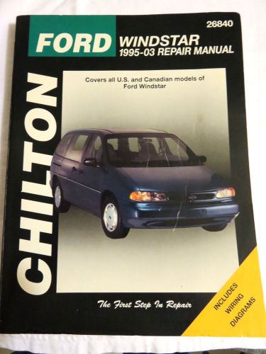 Chilton  26840 - ford windstar 1995 thru 2003 repair manual  *almost brand new