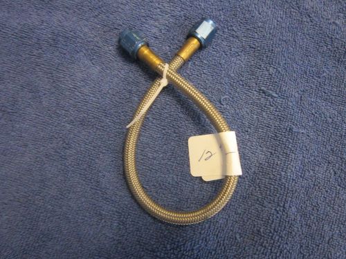 Nos 12 inch -4 an nitrous / fuel braided steel solenoid hose, blue