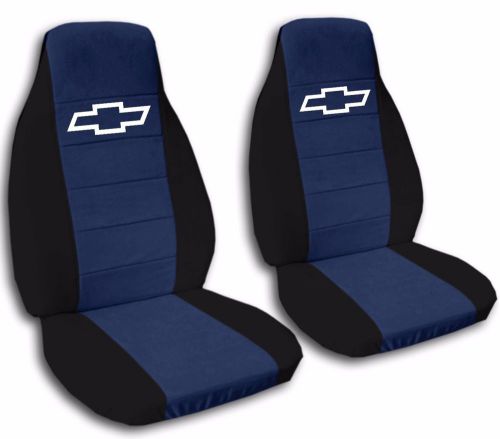 Black and navy blue center bowtie universal seat covers other colors available