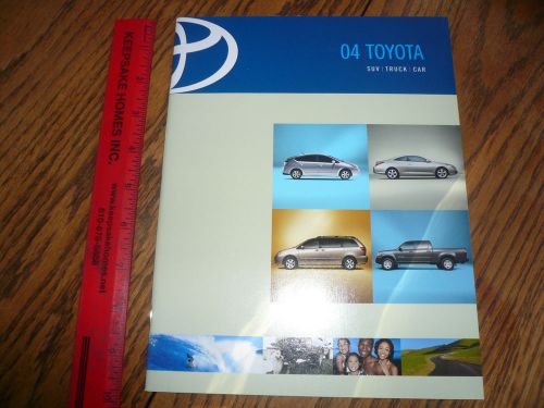 2004 toyota camry corola matrix echo celica prius sienna sequoia sales brochure