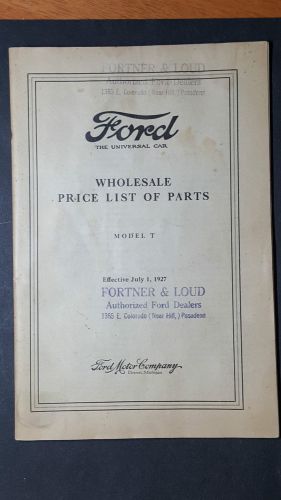 1927 ford model t wholesale price list of parts