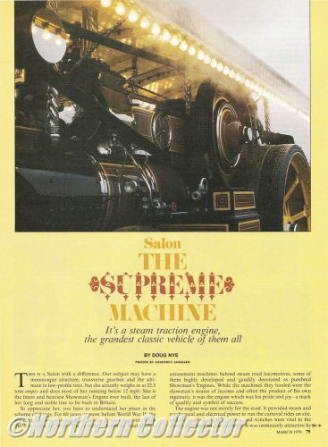 Steam traction engine road test data original road &amp; track print article