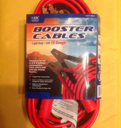 Brand new professional booster cable, light, 10 gauge, 250 amp, 12ft.