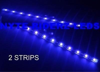 Blue 12" 5050 smd led strips  new  2 strips fits all  cars total of 24 leds