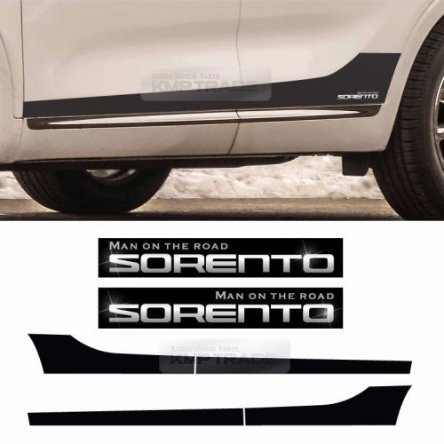 Side line door protector decal sticker chrome logo 6p for kia 2015-2016 sorento