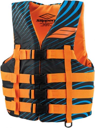 Slippery hydro nylon mens waterceaft jetski vest-blue/orange-sm/md