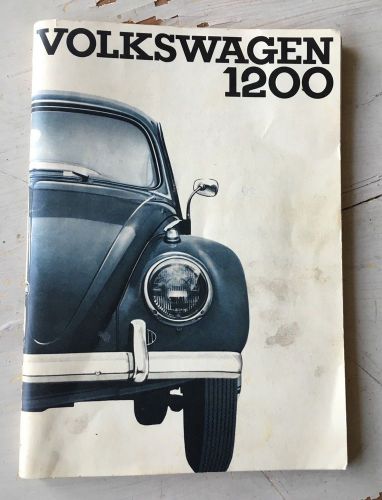 1963 vw 1200 beetle bug sedan or convertible owners manual original volkswagen