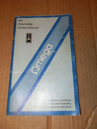 1981 &#034; original&#034;  oldsmobile omega new car owners manual printed 8-1980