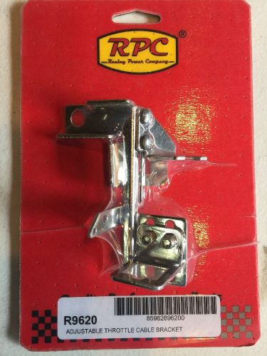 Racing power (rpc) r9620 chrome 2bbl/4bbl adjustable throttl