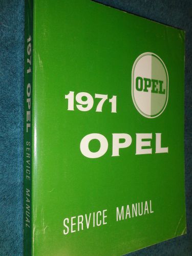 1971 buick opel gt / opel 1900 shop manual / nice original service book