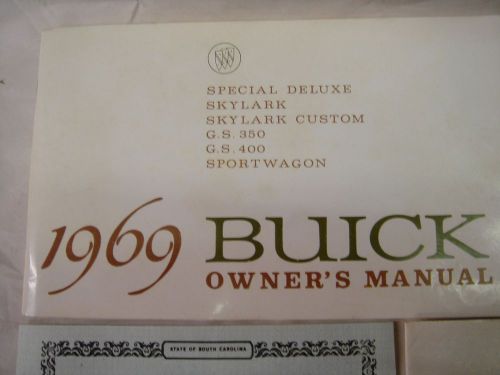 1969 buick skylark gs models full glove box owners manual used free shipping