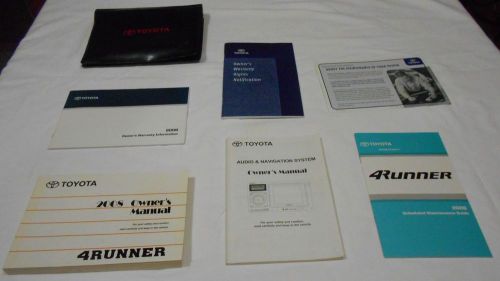 2008 toyota 4runner owner manual 5/pc.set+ navigation &amp;black toyota factory case