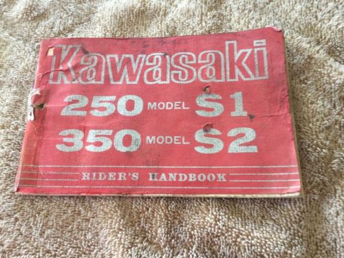 1972 kawasaki s1 series 250cc and 1972 kawasaki s2 series 350cc owners manual...