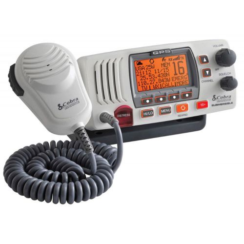 Cobra mr f77w fixed mount class d vhf radio - white model#  mr f77w